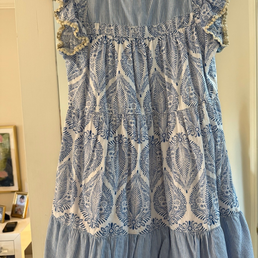 Blue and White Dress